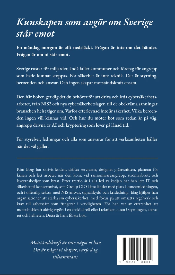 Back cover of the book with the back-cover text
